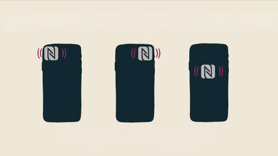 Emplacement capteur NFC sur téléphone